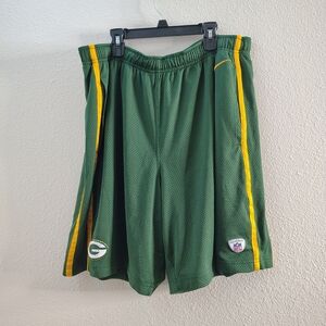 Nike Green Bay Packers NFL Training Mesh Shorts Green Yellow Size XXL